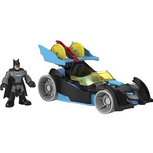 Imaginext DC Super Friends Batmobile auto met lichteffecten en projectiellans, inclusief 1 Batman-figuur, kinderspeelgoed vanaf 3 jaar, HFD48 meerkleurig