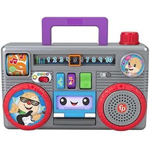 Fisher-Price - Ridi & Leren Stereo Baby DJ - Meertalige editie, muziekactiviteitenspel met educatieve inhoud voor baby's en peuters, speelgoed voor kinderen vanaf 6 maanden, HHX10