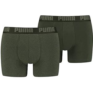 PUMA Set van 4 boxershorts van katoen met logo op de tailleband voor heren, Groen
