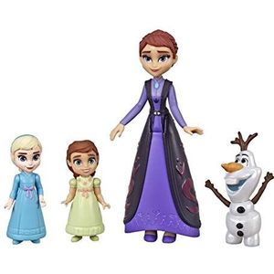 Disney De ijskoningin 2 - Set met minipoppen, Elsa, Anna, koningin Iduna en Olaf