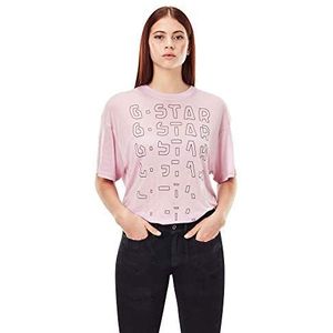 G-STAR RAW Sheer T-shirt voor dames, ruimvallend, dubbellaags, Lavender Pink 9908-c340