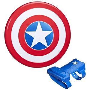 Hasbro Marvel Avengers, Captain America speelgoed met magnetisch schild Blast en handschoen, roleplay-spellen geïnspireerd op superhelden, vanaf 5 jaar