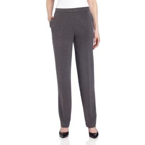 Briggs New York Pantalon de costume pour femme - Longueur moyenne - Court - Pantalon classique, Gris chiné, 48/taille courte