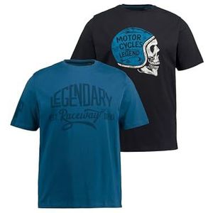 JP 1880 t-shirt heren, Medium Blauw
