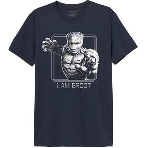 Marvel Megugamts160 T-shirt voor heren, 1 stuk, Marine.
