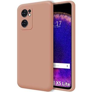 Étui en silicone liquide ultra doux pour OPPO Find X5 Lite Rose