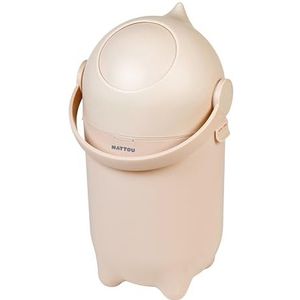 Nattou Dropy luieremmer, geurloos, gemakkelijk met één hand te openen, 49,5 x 28 cm, polypropyleen/ABS, beige