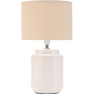 Pauleen Charming Bloom 48220 bedlamp, handgemaakt, van stof en keramiek, boho-stijl, beige, max. 20 W