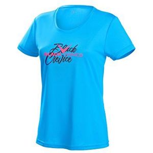 Black Crevice Functioneel shirt voor dames, sportshirt voor dames, in verschillende kleuren en maten, hardloopshirt voor dames, met print, ademend T-shirt van 100% polyester, Blauw 2