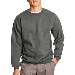 Hanes Zwaar katoen, ultieme zware fleece sweatshirt voor heren (1 stuk), grijs.