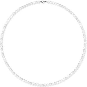 Diamday Parelketting voor mannen en vrouwen, witte halsketting, ronde parels, modesieraden, geschenken voor vrouwen, mannen, jongeren