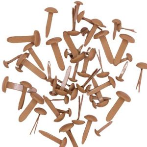 Craftelier - Set van 50 brads of binders in verschillende maten | Ideaal voor het verfraaien van etiketten of voor het versieren van scrapbooking en andere knutselprojecten | Chocoladekleur
