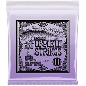 Ernie Ball Concert/Tenor Black Nylon Ball End Ukelele Strings w/Wound G