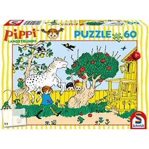 Schmidt Spiele 56446 Pippi 60 puzzels voor kinderen, het sterkste meisje ter wereld