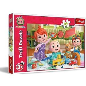 Trefl - Cocomelon, klaar voor avontuur - puzzels 24 Maxi- 24 grote stukjes, kleurrijke puzzel met stripfiguren, creatief entertainment, vrije tijd voor kinderen vanaf 3 jaar