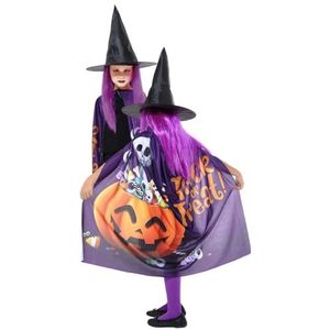 Rubies Bedriegen of traktatie heksenkostuum voor meisjes en kinderen, cape en hoed, officieel Halloween, carnaval, feestjes en verjaardag