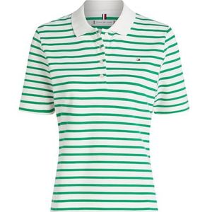Tommy Hilfiger 1985 Reg Pique Polo Ss Ww0ww43224 1985 REG PIQUE POLO SS WW0WW43224 Dames, Veelkleurig (Wit Ecru/Radiant Stp)
