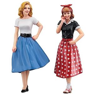 Set van 2 Amerikaanse meisjes 1/24 in de stijl van de jaren '50