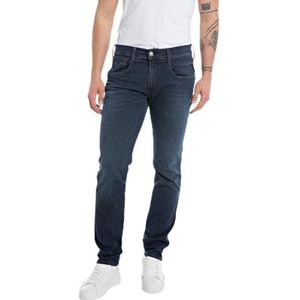 Replay Jean Anbass slim fit Hyperflex pour homme en matériau recyclé avec stretch, Dark Blue 007, 36W / 34L