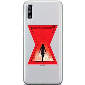 ERT GROUP Origineel en officieel gelicentieerd Marvel Black Widow 009 hoesje voor de Samsung A70 perfect aangepast aan de vorm van de mobiele telefoon, gedeeltelijk transparant