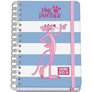 Dohe - Schoolagenda 2023-2024, A5, weekoverzicht, roze panther, model strepen