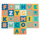 LUDI - Vloermat – 26 schuimrubberen tegels – reuzenpuzzel met lettermotieven – vanaf 10 maanden