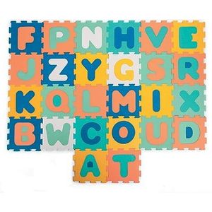 LUDI - Vloermat – 26 schuimrubberen tegels – reuzenpuzzel met lettermotieven – vanaf 10 maanden