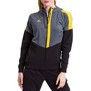 Erima trainingsjack dames, Slate Grey/Zwart/Geel