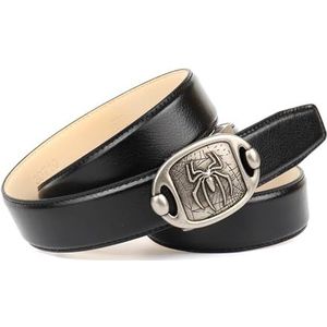 Anthoni Crown Automatische lederen riem heren riem, zwart.