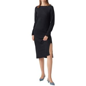 Vero Moda Vmlefile Ls Boatneck Kalfsjurk Noos Damesjurk, zwart.