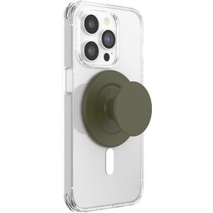 PopSockets Ronde handgreep voor MagSafe-compatibele telefoon, adapterring compatibel met opladen, aluminium, Soft Touch vermoeidheid