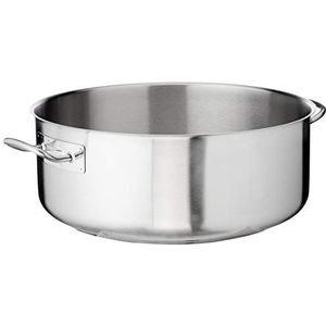 Lacor 8414271003882 steelpan met deksel, 50 cm, roestvrij staal