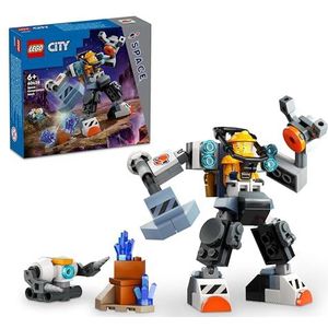 LEGO 60428 City The Space Bouwrobot, robotfiguur speelgoed met ruimteoutfit, cadeau voor kinderen van 6 jaar