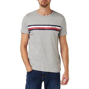 Tommy Hilfiger Rwb Monoype Chest Stripe Tee T-shirts S/S heren, Lichtgrijs chinees