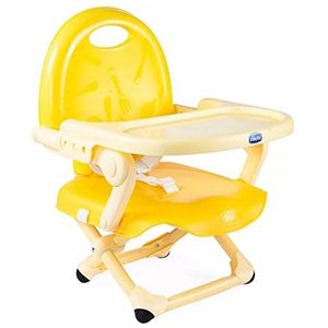 Chicco - Stoelverhoger Pocket Snack - Verstelbare Kinderstoel - 3 Hoogtes - Lichtgewicht en Compact - Afneembaar Blad - Saffron