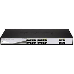 D-Link DGS-1210-16 Smart Web Switch Manageable 16 poorten Gigabit 10/100/1000 Mbps - Ideaal voor bedrijfsbeheer en beheerde netwerken