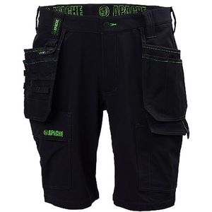 Apache Whistler Stretchshorts voor heren, met zak, zwart.