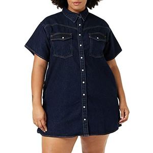 Westernjurk oversized, donker indigo - platte afwerking, 4XL oversized, Indigo donker - vlakke uitvoering