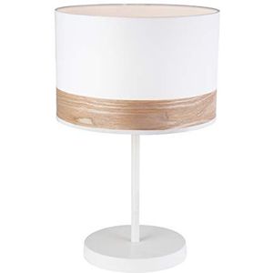 LUSSIOL Lucie, decoratieve lamp, metaal, 40 W, wit/naturel, diameter 30 x H 49 cm
