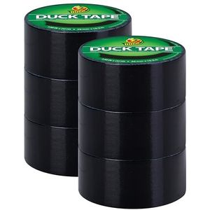 Duck Tape effen kleuren, zwart, 48 mm x 18,2 m, 6 stuks