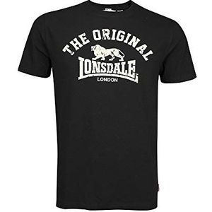Lonsdale T-shirt regular fit origineel T-shirt heren, zwart.