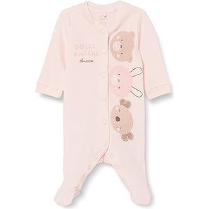 Chicco Katoenen overall met voet, pyjama voor baby's en jongens, babymeisjes, Roze (921)