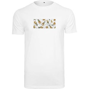 Urban Classics Logo Shirt, meerkleurig (wit/ananas 00814), S Heren, Wit/Oranje