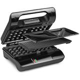 Princess 01.117002.01.001 117002 Multi Sandwich Grill Compact Pro – Verwisselbare platen – Verticaal opbergbaar, Zwart