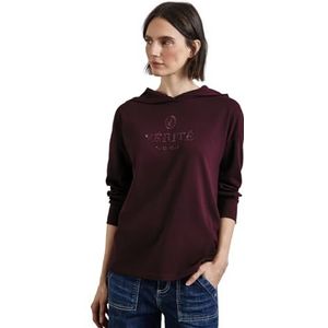 Street One Sweat à capuche pour femme avec broderie, Enigma Red, 46