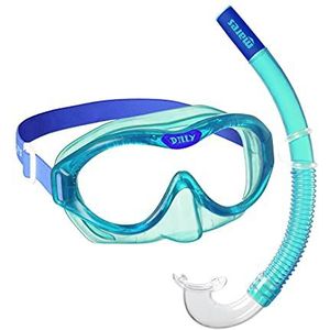 Mares Aquazone Combo Dilly, combo bestaande uit masker en snorkel voor kinderen, uniseks, blauw/water, 4-7 jaar