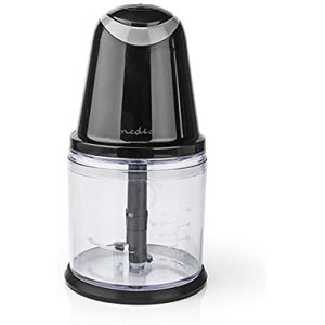 Nedis KAMC200CBK Keukenmachine 260 W 0,5 l Kunststof 2 Snelheden Turbo Functie - Keukenrasp - Zwart