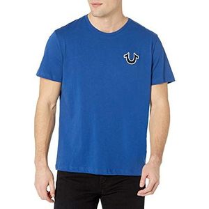 True Religion Boeddha T-shirt voor heren, ronde hals, Kobalt Blauw