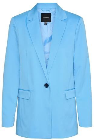 VERO MODA Vmnila Ls Slim Blazer pour femme, bleu azur, 44