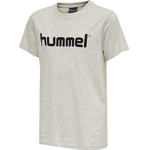 hummel Hmlgo Kids Cotton Logo T-Shirt S/S Unisex Kinderen, Egret Melange